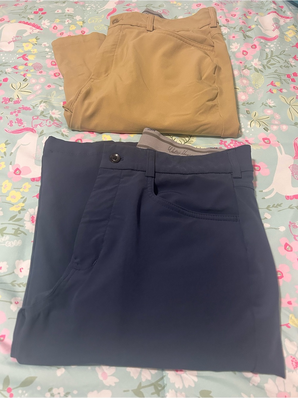 2 pairs of Walter Hagen gold pants